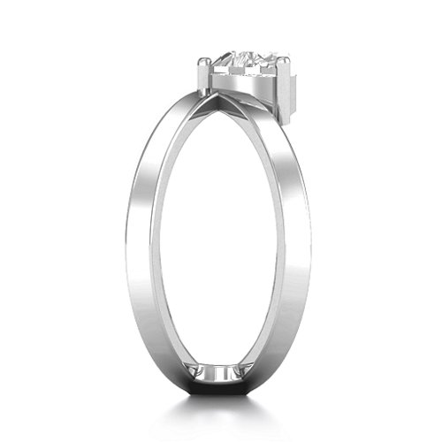 Statement Of Style Crossover Ring – Sterling Silver with White Premium Zirconia