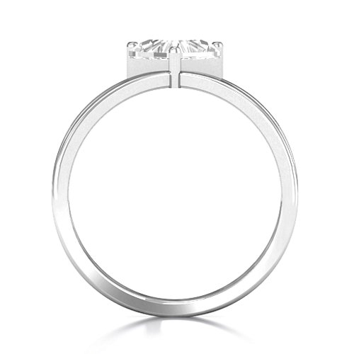 Statement Of Style Crossover Ring – Sterling Silver with White Premium Zirconia