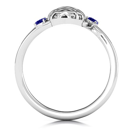 Pineapple Passion Wraparound Ring – Sterling Silver with Blue Sapphire