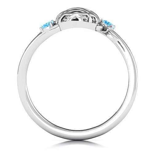 Pineapple Passion Wraparound Ring – Sterling Silver with Blue Topaz