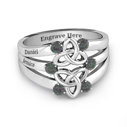 Celtic Celebration Ring in 925 Sterling Silver with Alexandrite