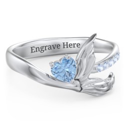 Mystical Mermaid Ring in 925 Sterling Silver with Blue Topaz and Fancy Blue Premium Zirconia
