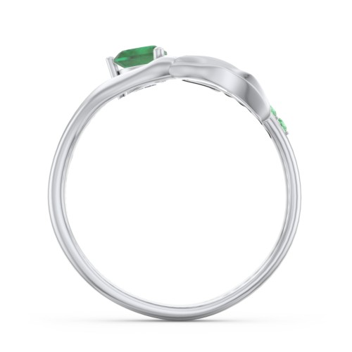 Mystical Mermaid Ring – Sterling Silver with Emerald and Green Premium Zirconia
