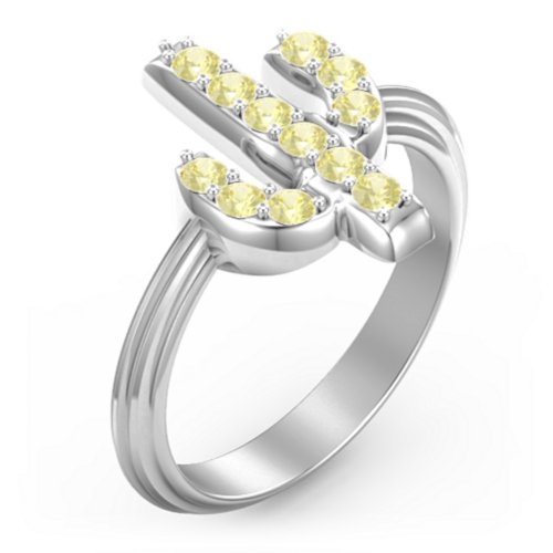 Chic In Cactus Ring – Sterling Silver with Citrine