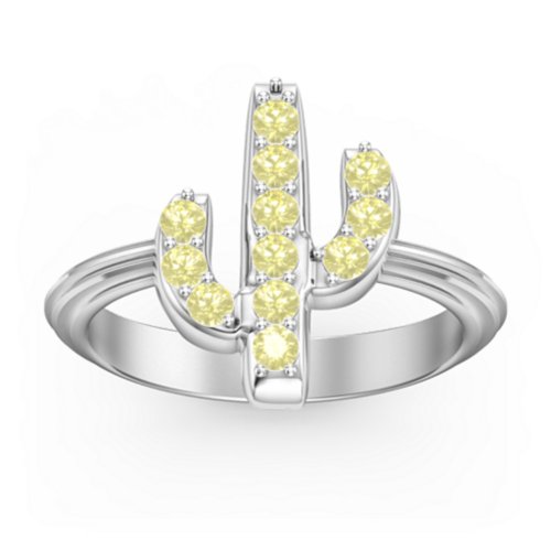 Chic In Cactus Ring – Sterling Silver with Citrine