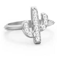 Chic In Cactus Ring – 10K Yellow Gold with Blue Topaz