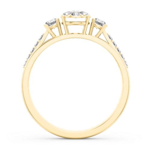 Trinity Cluster Ring with Birthstones and Accents