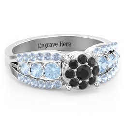 Andromeda Round Cluster Ring