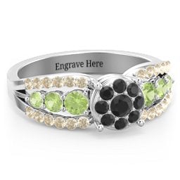 Andromeda Round Cluster Ring