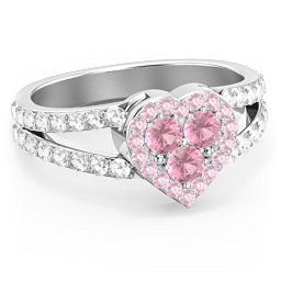 Written in the Stars Heart Cluster Ring