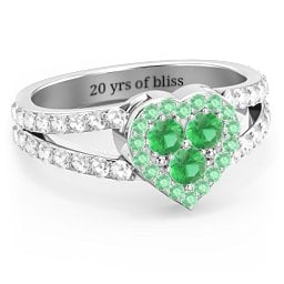 Written in the Stars Heart Cluster Ring