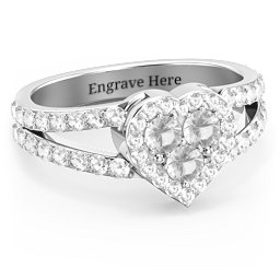 Written in the Stars Heart Cluster Ring