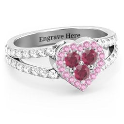 Written in the Stars Heart Cluster Ring