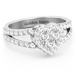 Written in the Stars Heart Cluster Ring