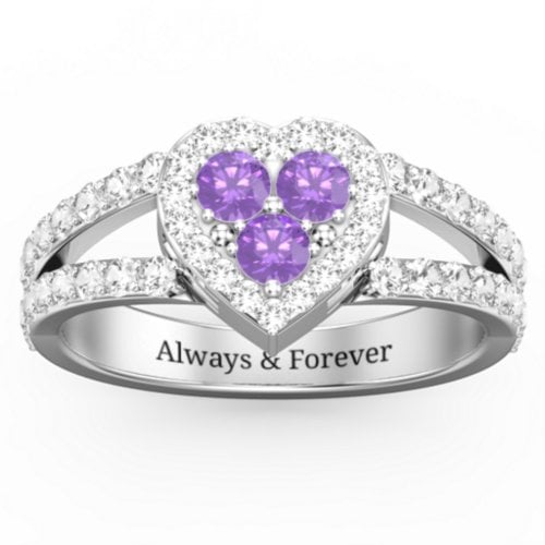 Written in the Stars Heart Cluster Ring
