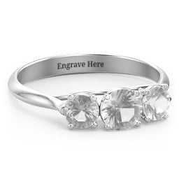 Past Present Future 3-Stone Ring