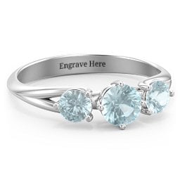 Orion’s Belt Three Stone Round Brilliant Cut Ring
