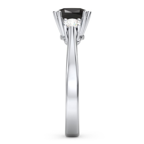 3 Stone Cushion Cut Duchess Ring