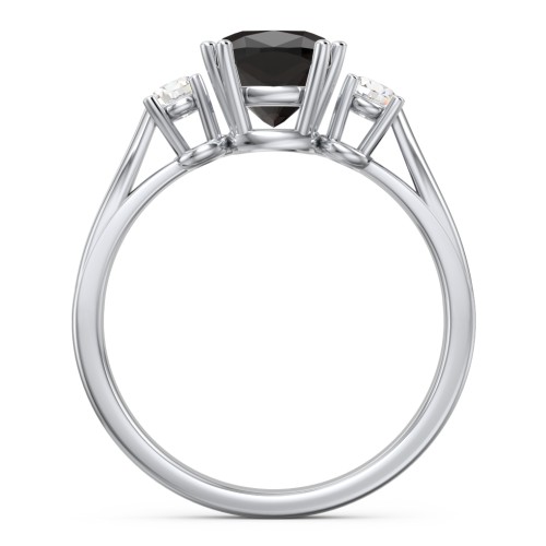 3 Stone Cushion Cut Duchess Ring