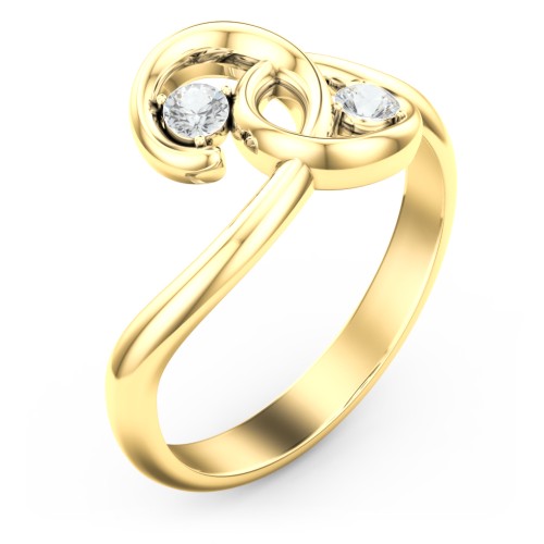 The Pinky Promise Ring – 10K Yellow Gold with Cubic Zirconia