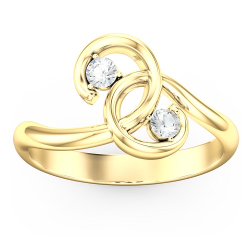 The Pinky Promise Ring – 14K Yellow Gold with Cubic Zirconia