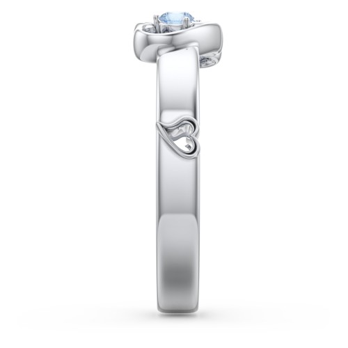 Shape of My Heart Ring – Sterling Silver with Blue Topaz