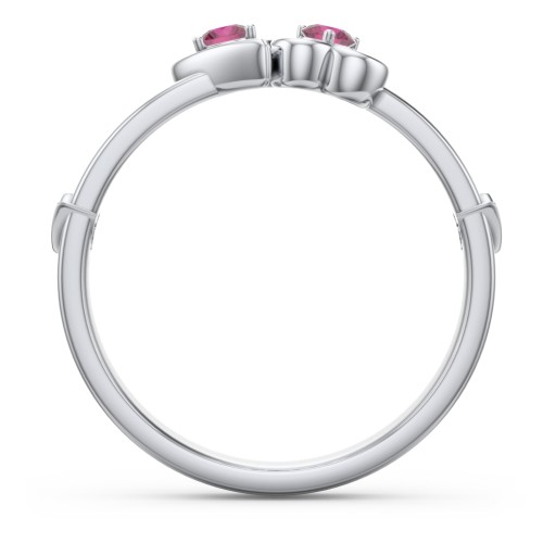Shape of My Heart Ring – Sterling Silver with Ruby