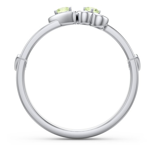 Shape of My Heart Ring – Sterling Silver with Peridot