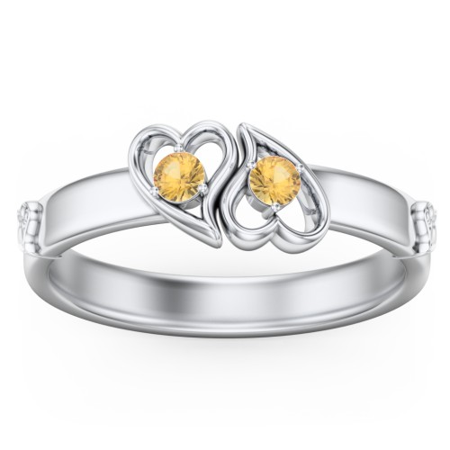 Shape of My Heart Ring – Sterling Silver with Citrine