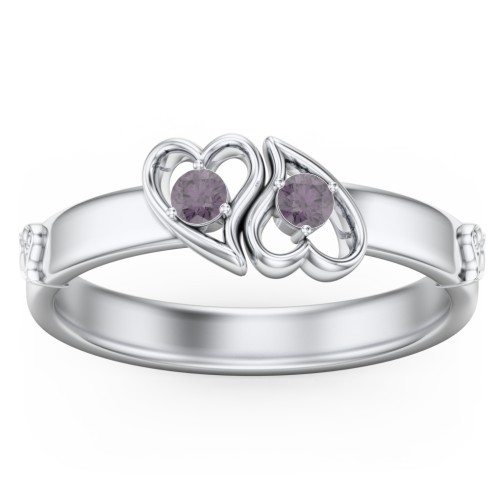 Shape of My Heart Ring – Sterling Silver with Alexandrite