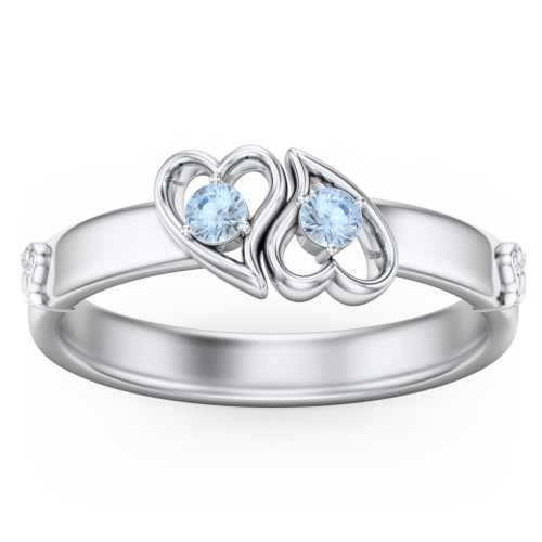Shape of My Heart Ring – Sterling Silver with Blue Topaz