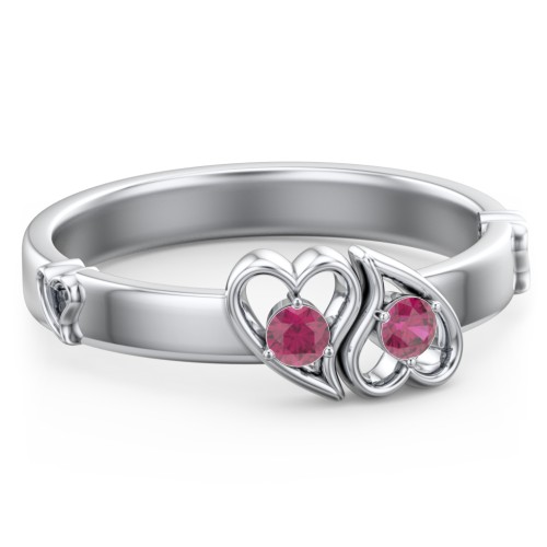 Shape of My Heart Ring – Sterling Silver with Ruby