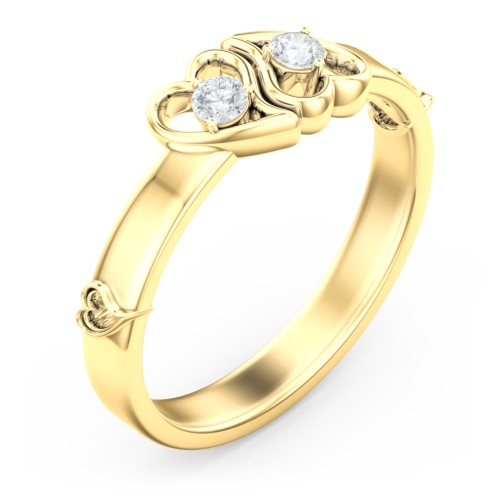 Shape of My Heart Ring – 10K Yellow Gold with Diamond