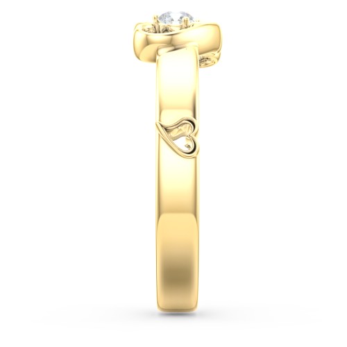 Shape of My Heart Ring – 10K Yellow Gold with Diamond