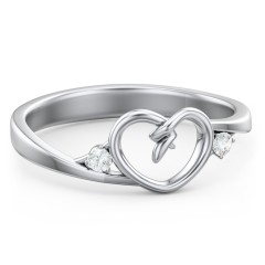 Hearts Entwined Pinky Promise Ring