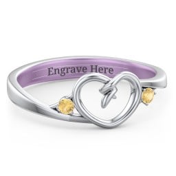 Hearts Entwined Pinky Promise Ring