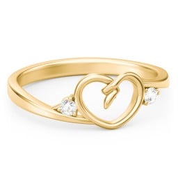 Hearts Entwined Pinky Promise Ring