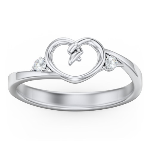 Hearts Entwined Pinky Promise Ring