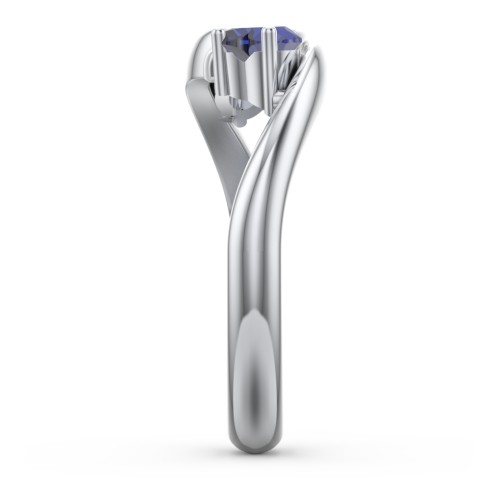 Two of Hearts Pinky Promise Ring – Sterling Silver with Blue Sapphire