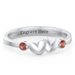 Heart-to-Heart Ring with Accent Stones
