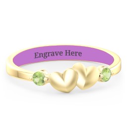 Heart-to-Heart Ring with Accent Stones