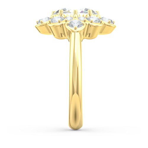Princess in Love Ring – 10K Yellow Gold with White Premium Zirconia and Cubic Zirconia