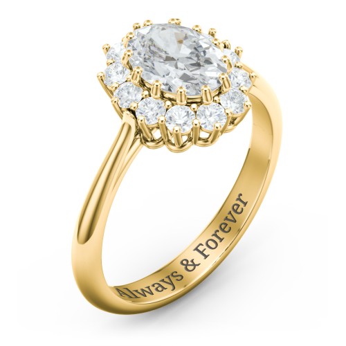 The Lady's Legacy Ring – 10K Yellow Gold with White Premium Zirconia and Diamond