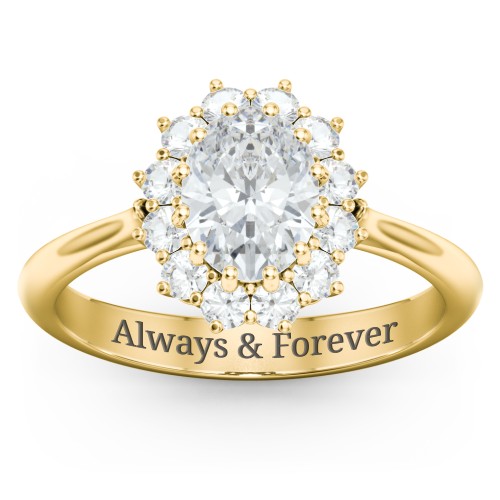 The Lady's Legacy Ring – 10K Yellow Gold with White Premium Zirconia and Cubic Zirconia