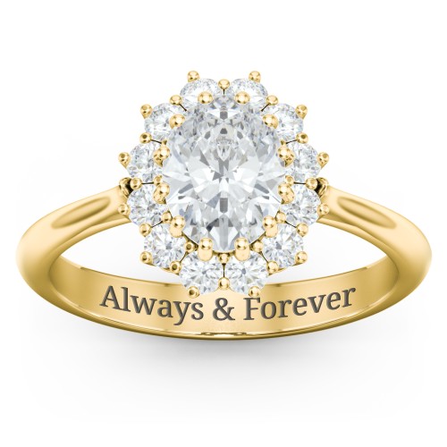 The Lady's Legacy Ring – 10K Yellow Gold with White Premium Zirconia and Diamond