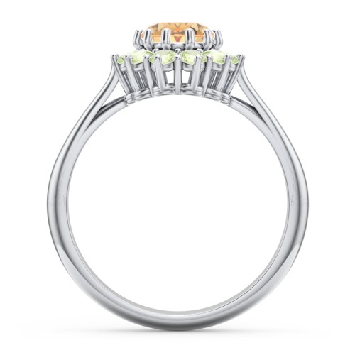 The Lady's Legacy Ring – Sterling Silver with Fancy Yellow Premium Zirconia and Peridot