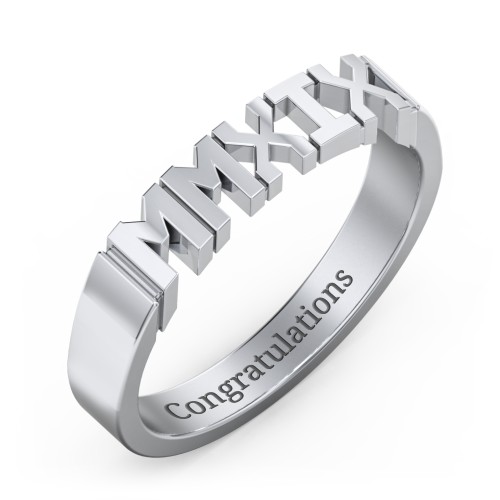 Roman Numeral Graduation Ring