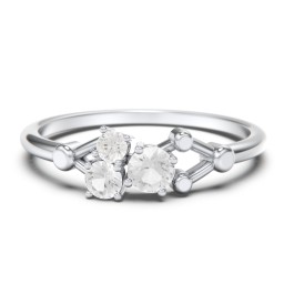 3-Stone Constellation Ring with Gemstones