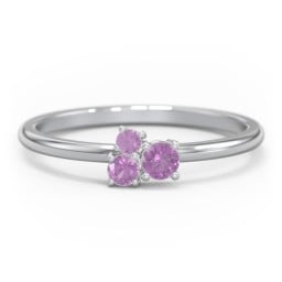 3-Stone Cluster Stackable Ring