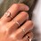 3-Stone Cluster Stackable Ring – 10K Yellow Gold with Cubic Zirconia
